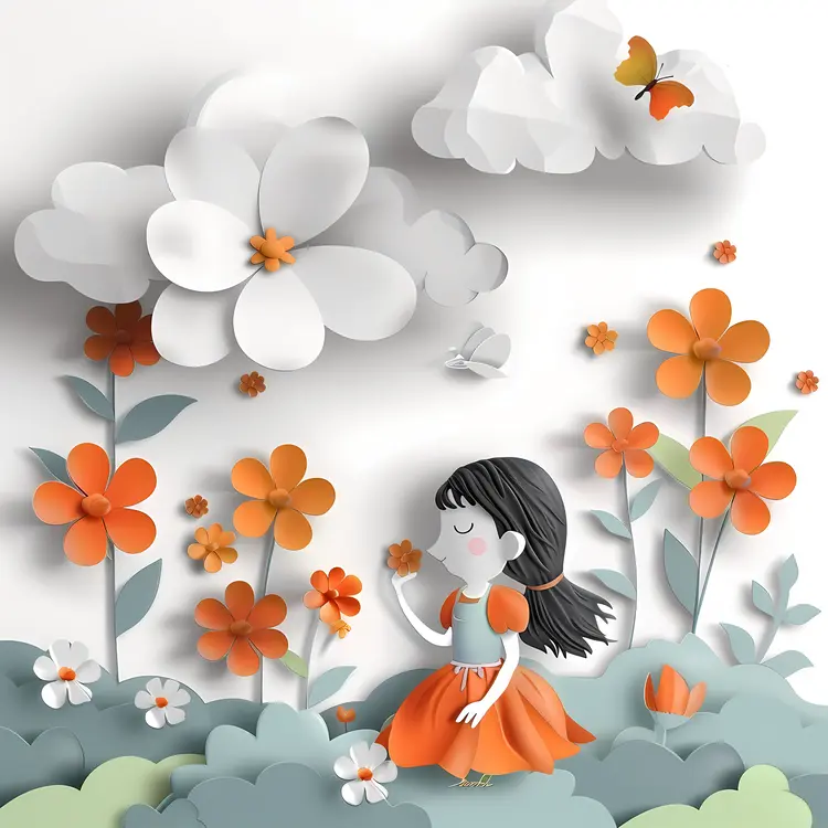 Girl with Flowers