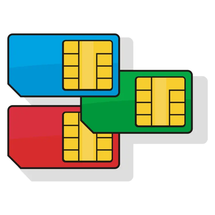 Colorful SIM Cards for Multiple Networks