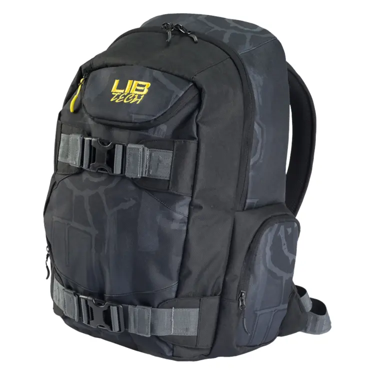 Black Backpack with Yellow Logo