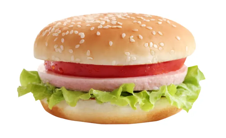 Delicious Burger with Lettuce and Tomato