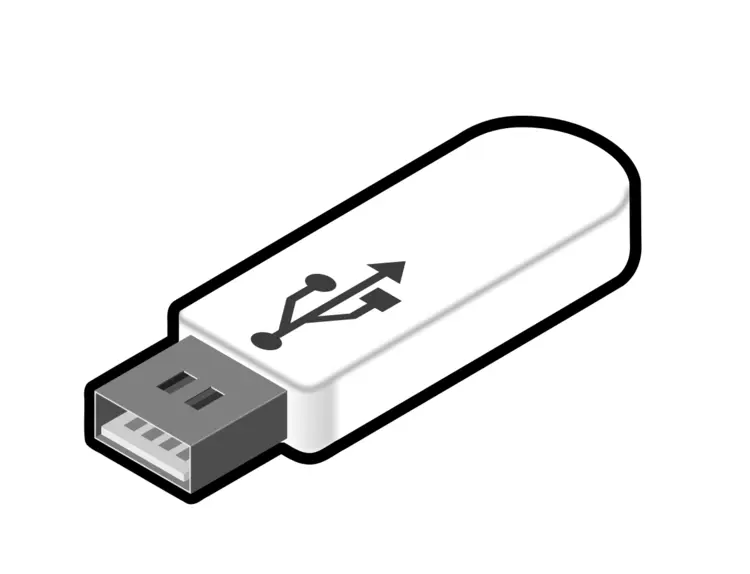 White USB Drive Icon