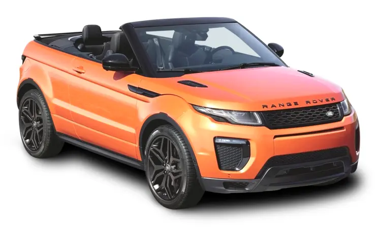 Orange Range Rover Convertible SUV