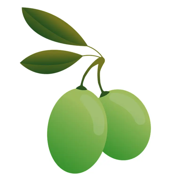 Pair of Green Olives