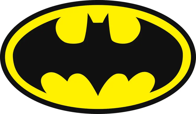 Iconic Batman Logo in Yellow and Black