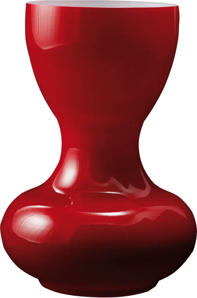 Sleek Red Modern Vase