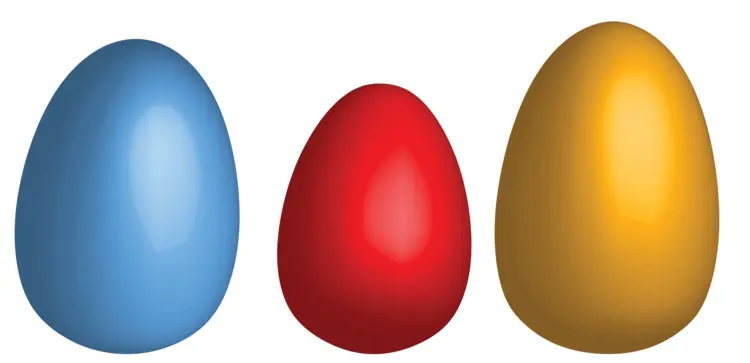 Colorful Eggs for Easter Decoration