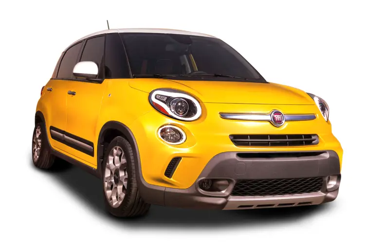 Yellow Fiat Car in Compact Design