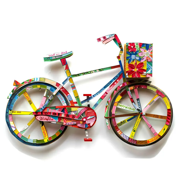 Colorful Paper Craft Bicycle