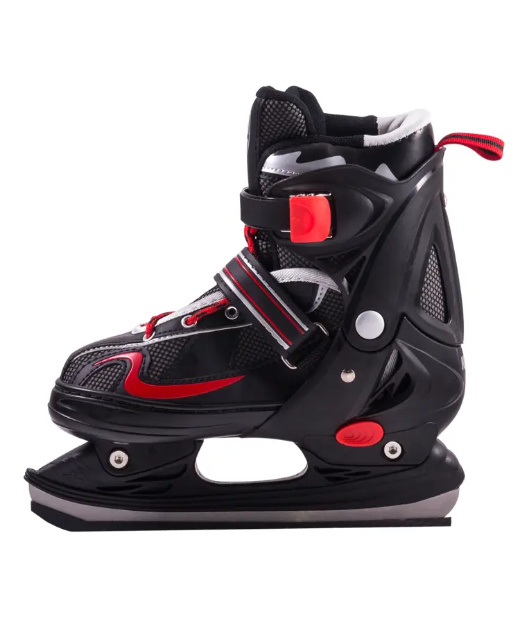 Black and Red Adjustable Ice Skate