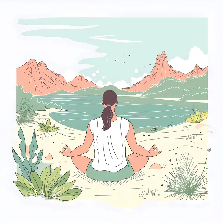 Meditation in Nature with Lake