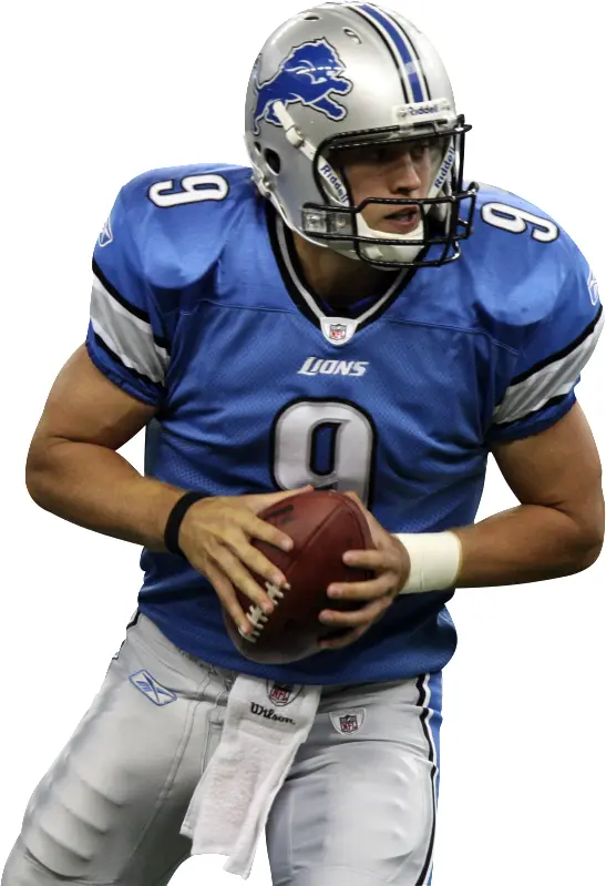 Football Player in Blue Jersey