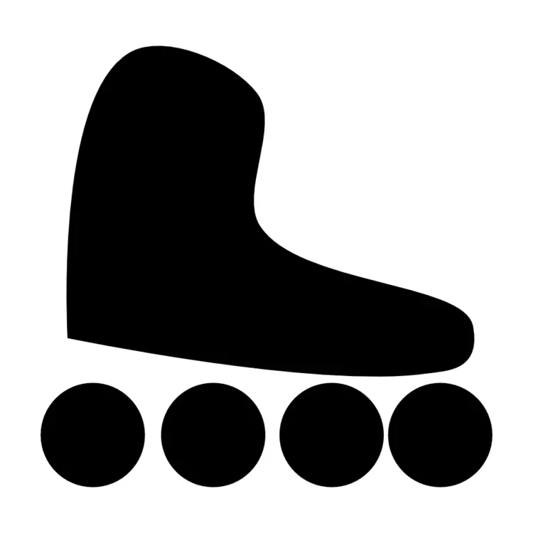 Black Roller Skate Silhouette