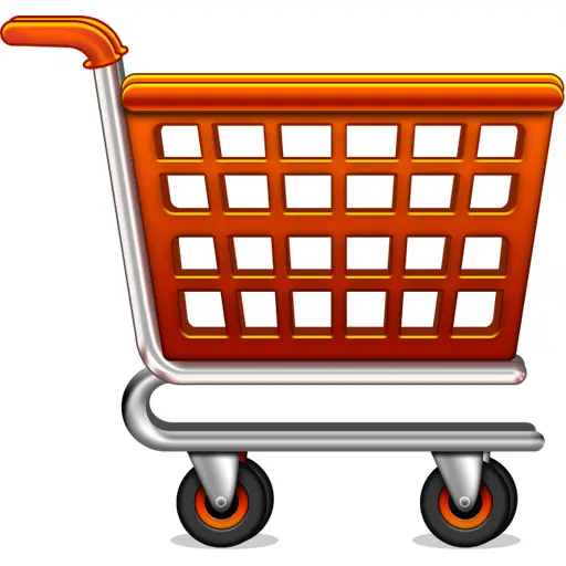 Orange Shopping Cart Icon