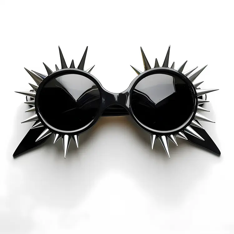 Spiked Sunglasses in Black