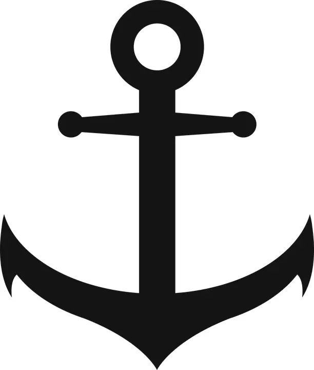 Simple Black Anchor Symbol