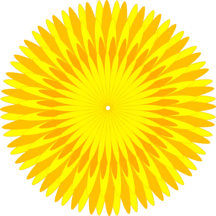 Abstract Yellow Flower Pattern