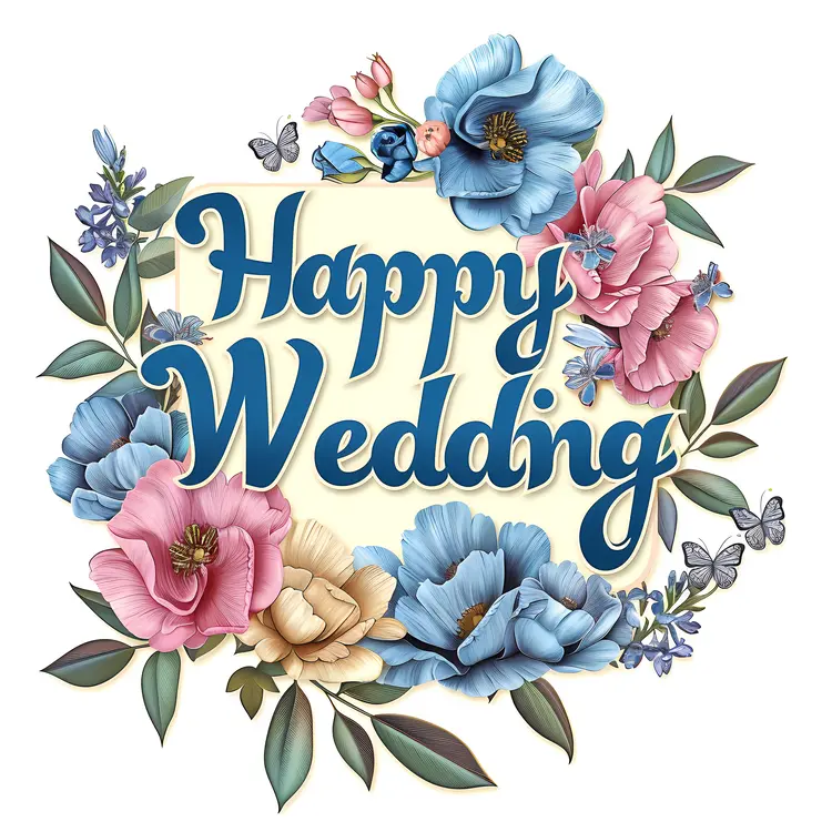 Floral Wedding Greeting Card