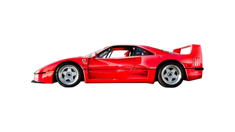 Red Ferrari Sports Car Side View