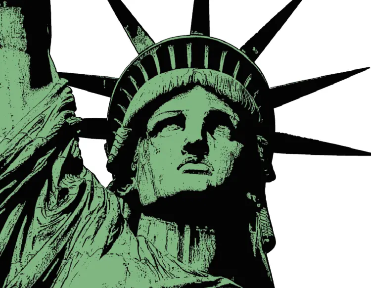 Close-up of Statue of Liberty