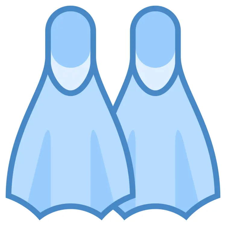 Light Blue Flippers for Swimming