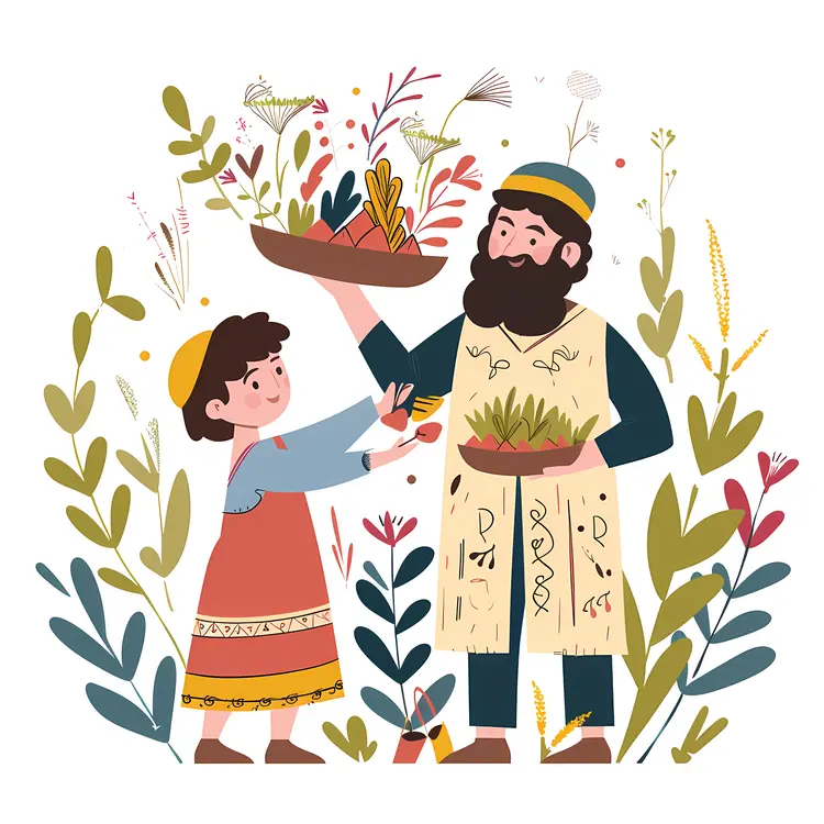 Father and Son with Harvest