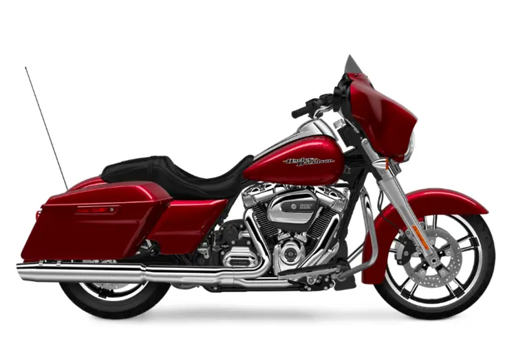 Red Touring Motorcycle with Windshield