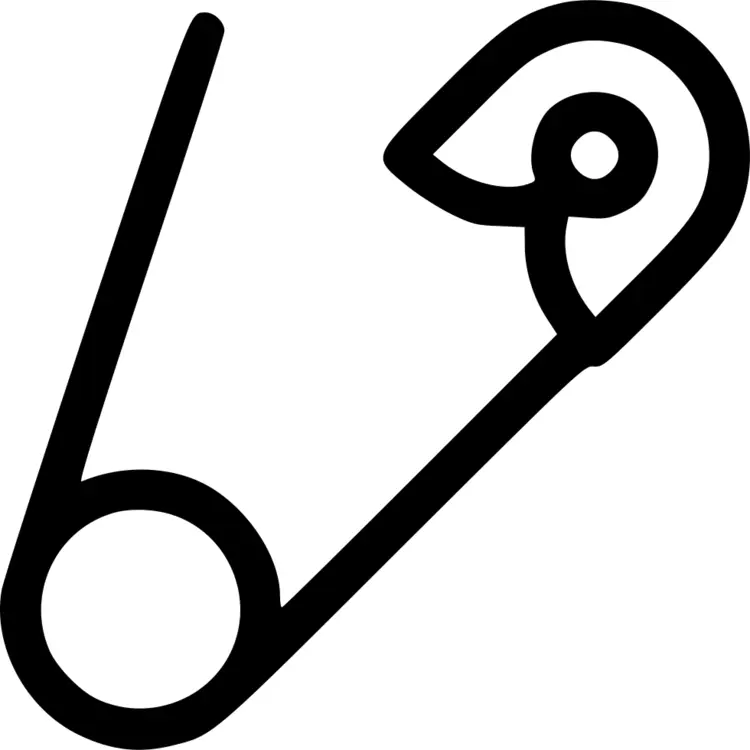 Simple Black Safety Pin