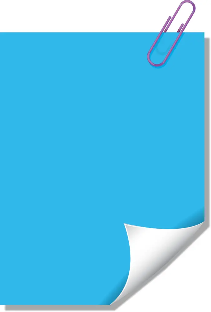 Blue Paper with Clip