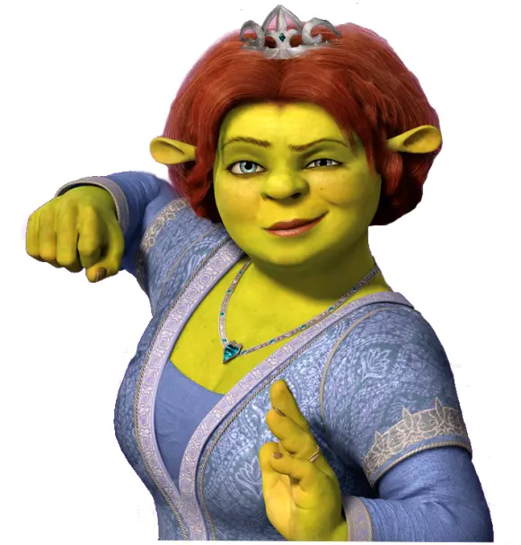 Green Ogre Princess in Blue Dress