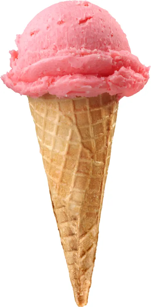 Strawberry Ice Cream Cone