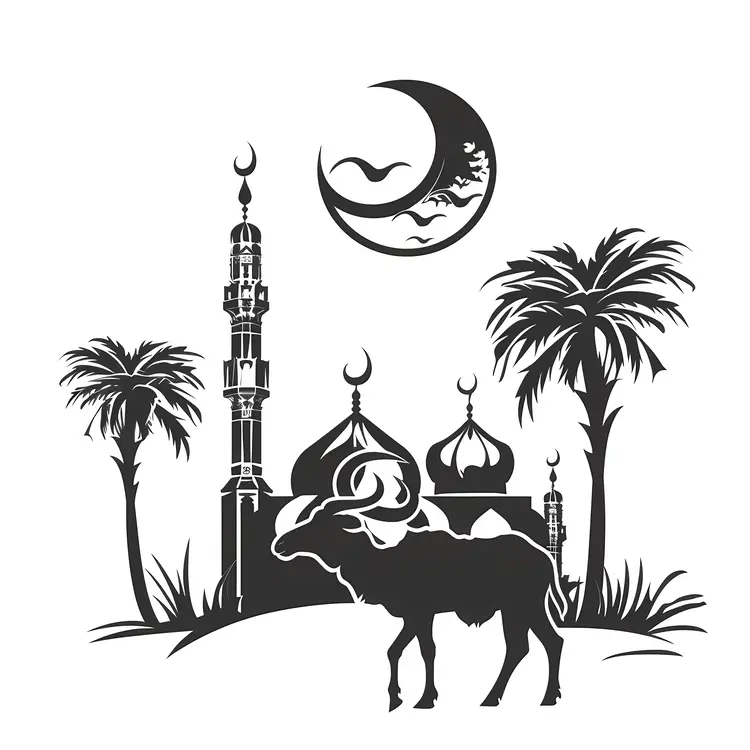 Eid al-Adha Celebration Illustration