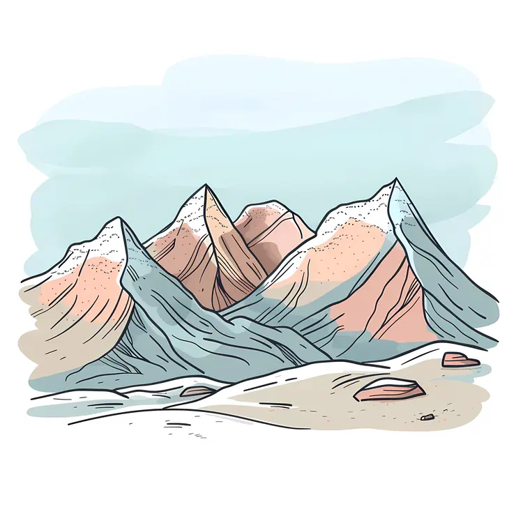 Snow-Capped Mountain Range