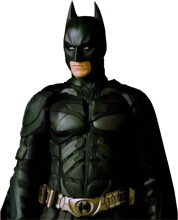 Close-Up of Batman in Black Suit