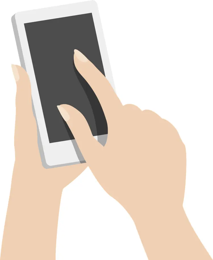 Hand Holding Smartphone for Communication