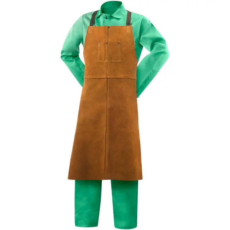 Durable Brown Work Apron for Industrial Use