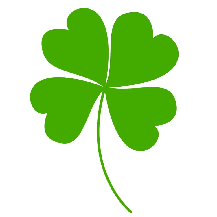 Lucky Green Four-Leaf Clover