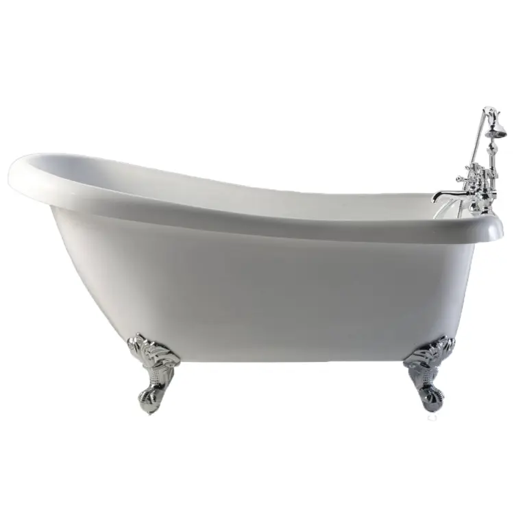 Elegant White Clawfoot Bathtub