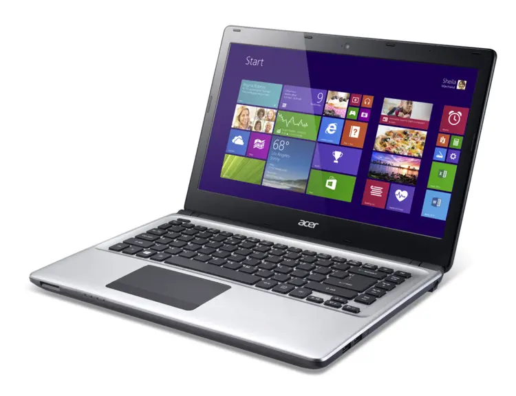 Silver Laptop with Windows OS