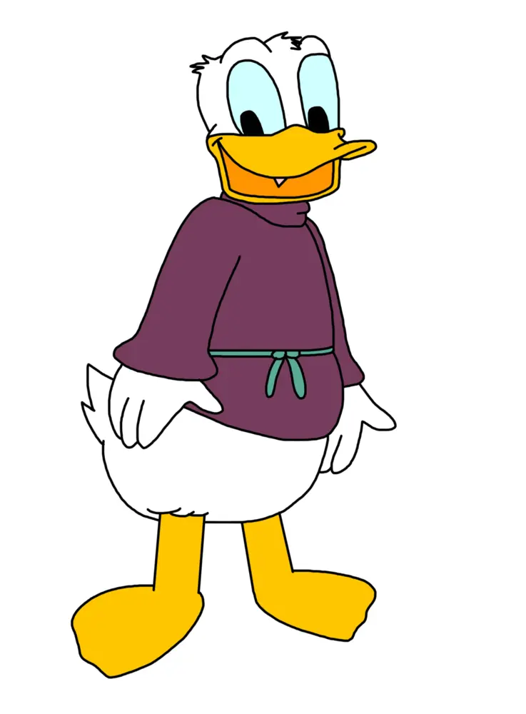 Duck in Purple Sweater Standing