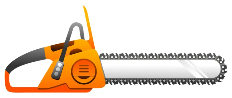 Orange Chainsaw for Cutting Wood