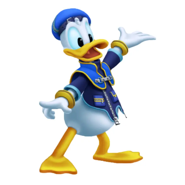 Blue Outfit Duck Cartoon Character