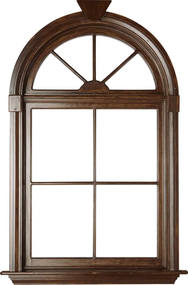 Arched Wooden Window Frame