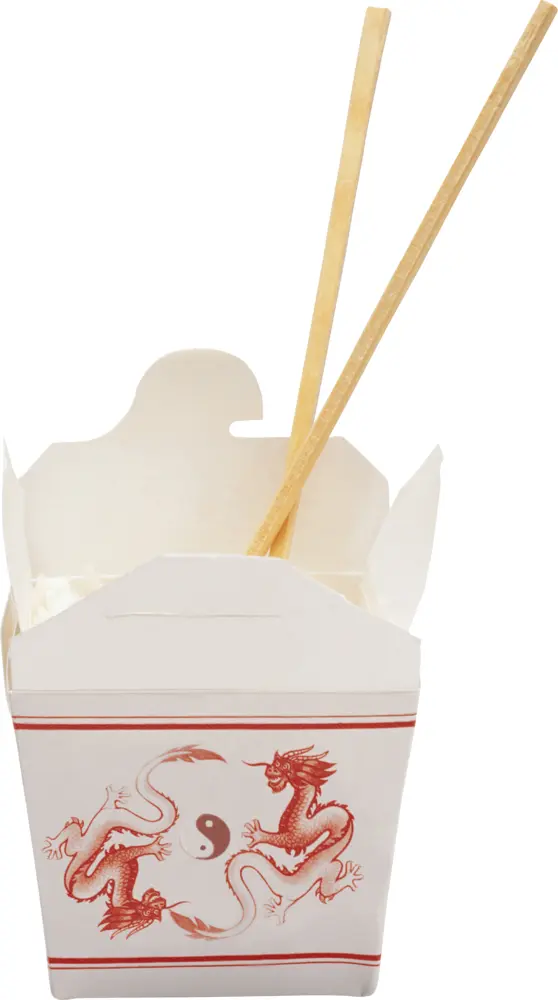 Chinese Takeout Box with Chopsticks