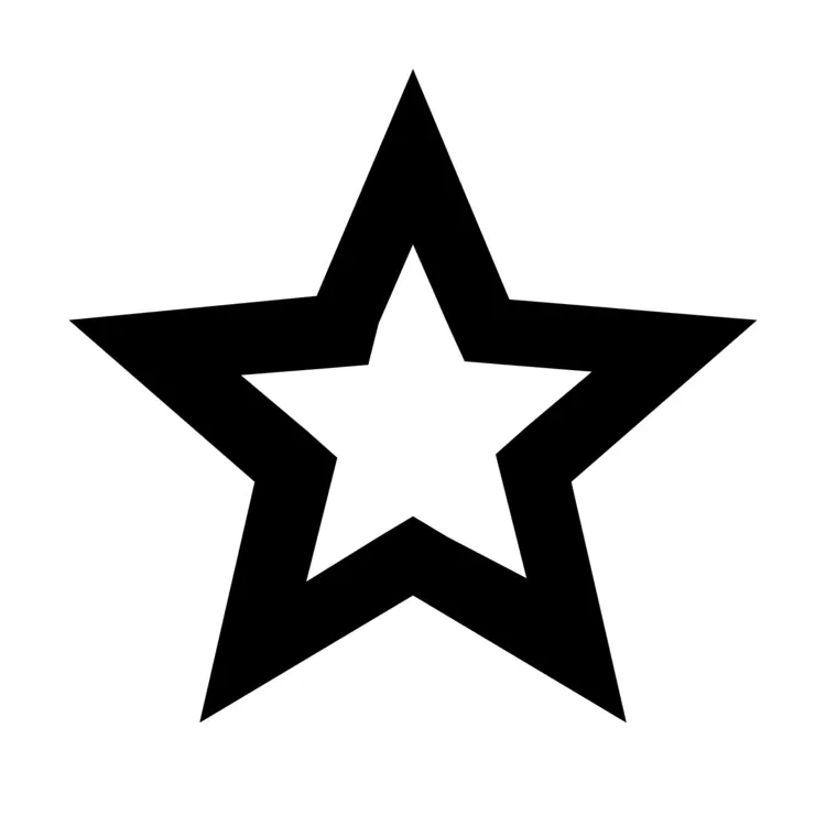 Black Star Shape Symbol