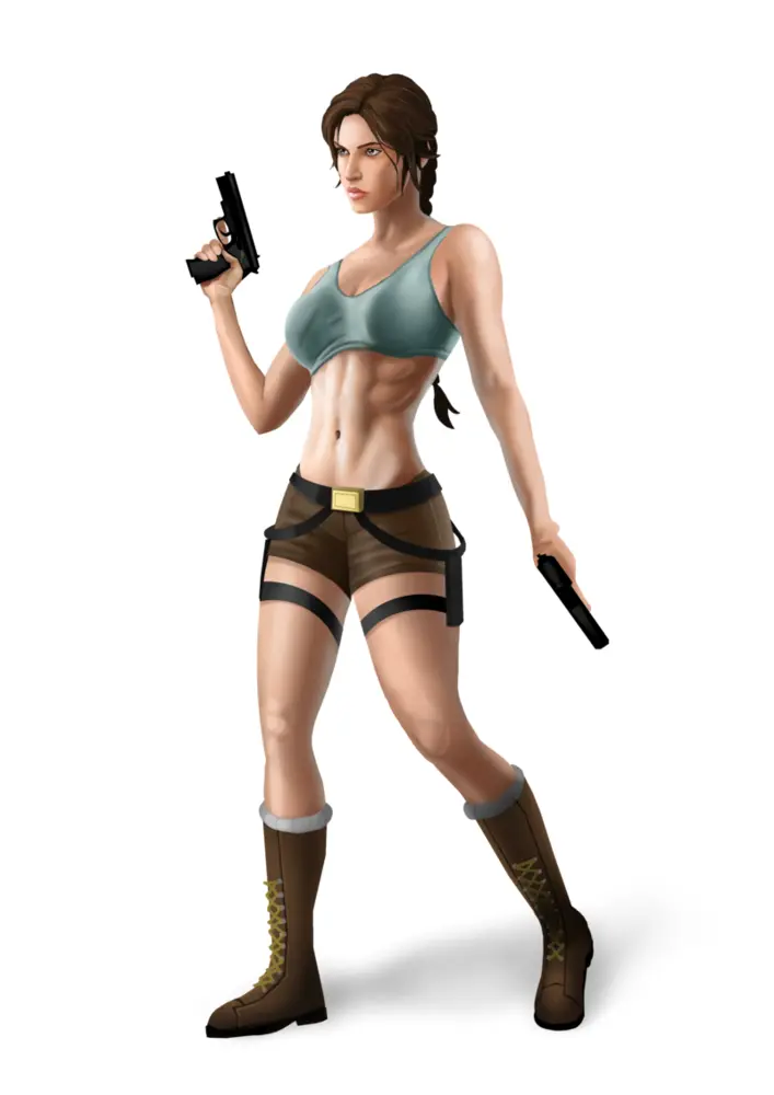 Action Female Character with Gun