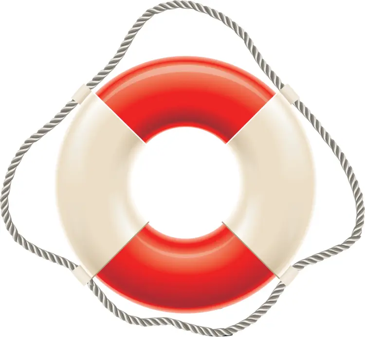 Red and White Lifebuoy for Safety