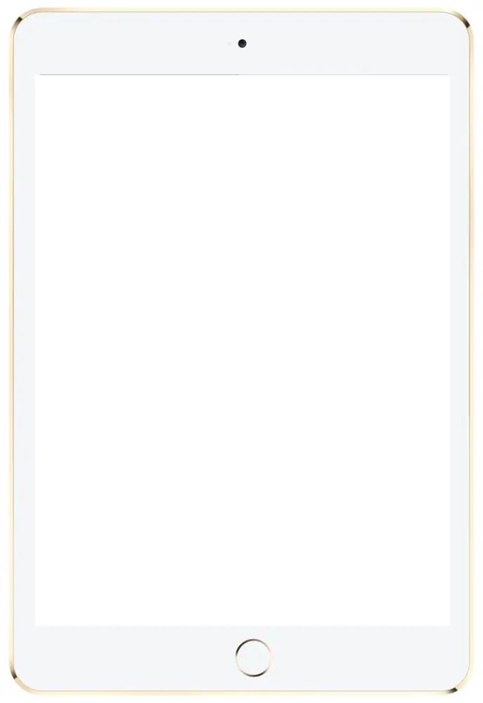White Tablet with Blank Screen