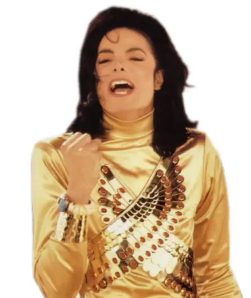 Performer in Gold Outfit