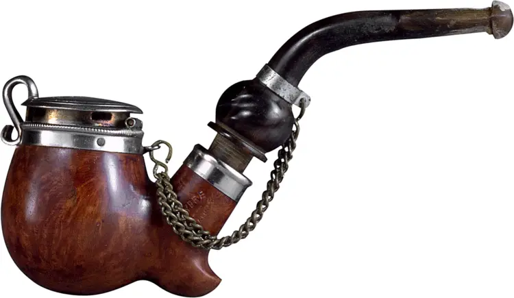 Vintage Smoking Pipe with Chain