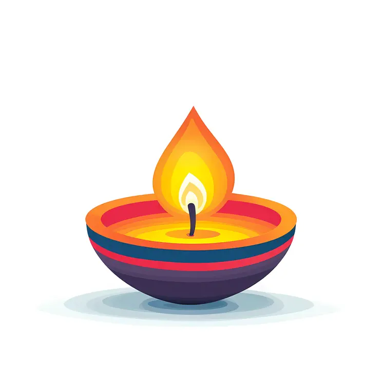 Colorful Diya Candle
